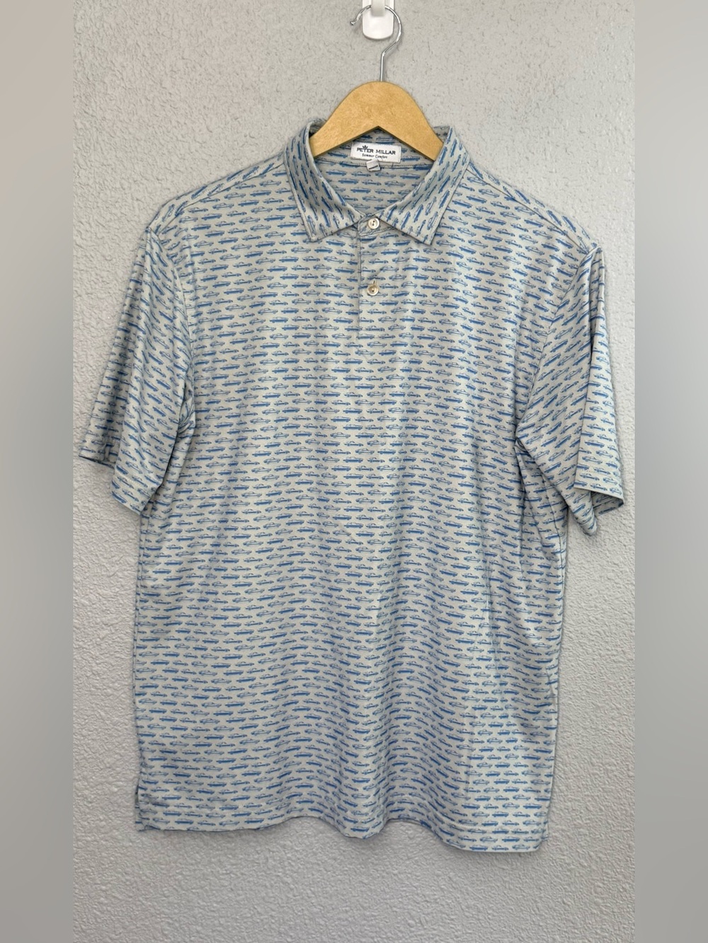 Big Kids Peter Millar | Sports Cars Themed Summer Comfort Golf Polo | XL